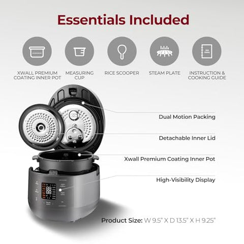 CUCKOO control panel with intuitive settings for quick, precise rice preparation
