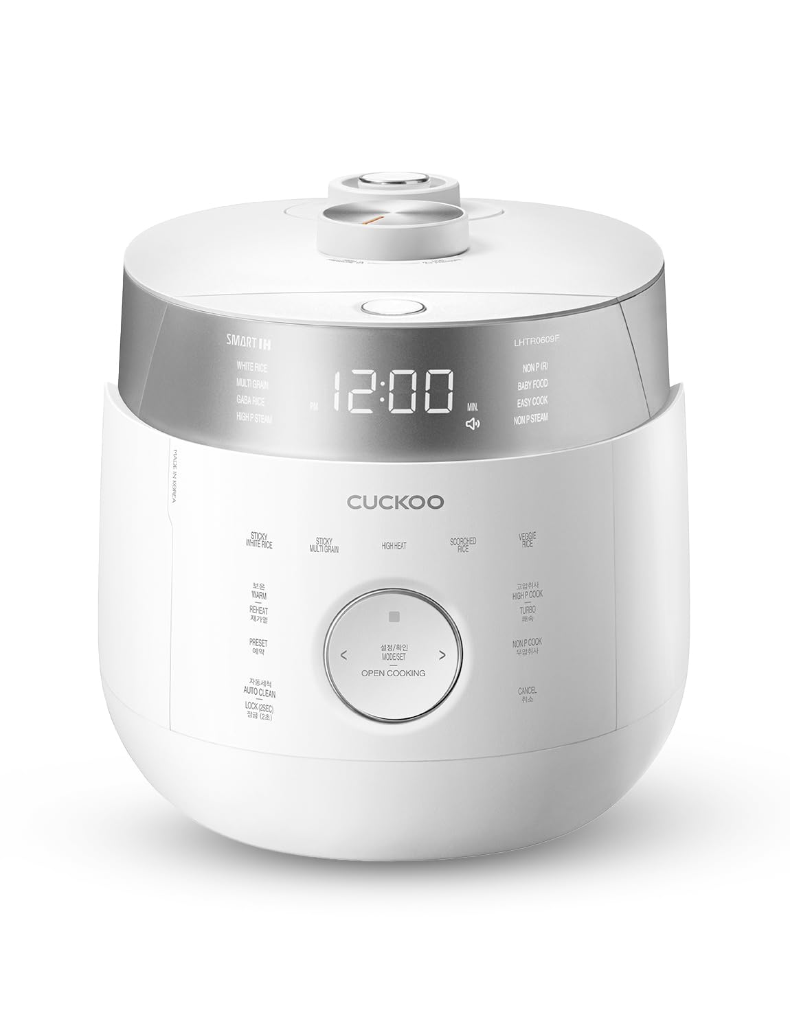 CUCKOO twin pressure rice cooker front view highlighting compact kitchen-friendly design