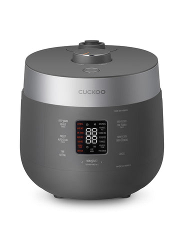CUCKOO Twin Pressure Rice Cooker front view, ideal for family meals.