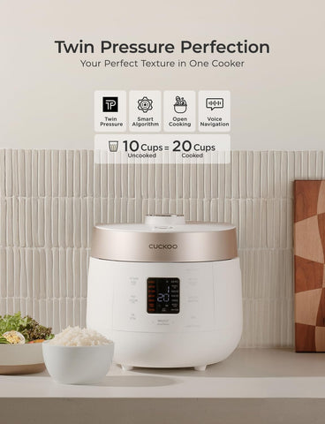 CUCKOO inner pot close-up reveals stainless steel with X-Wall nonstick coating for even heating