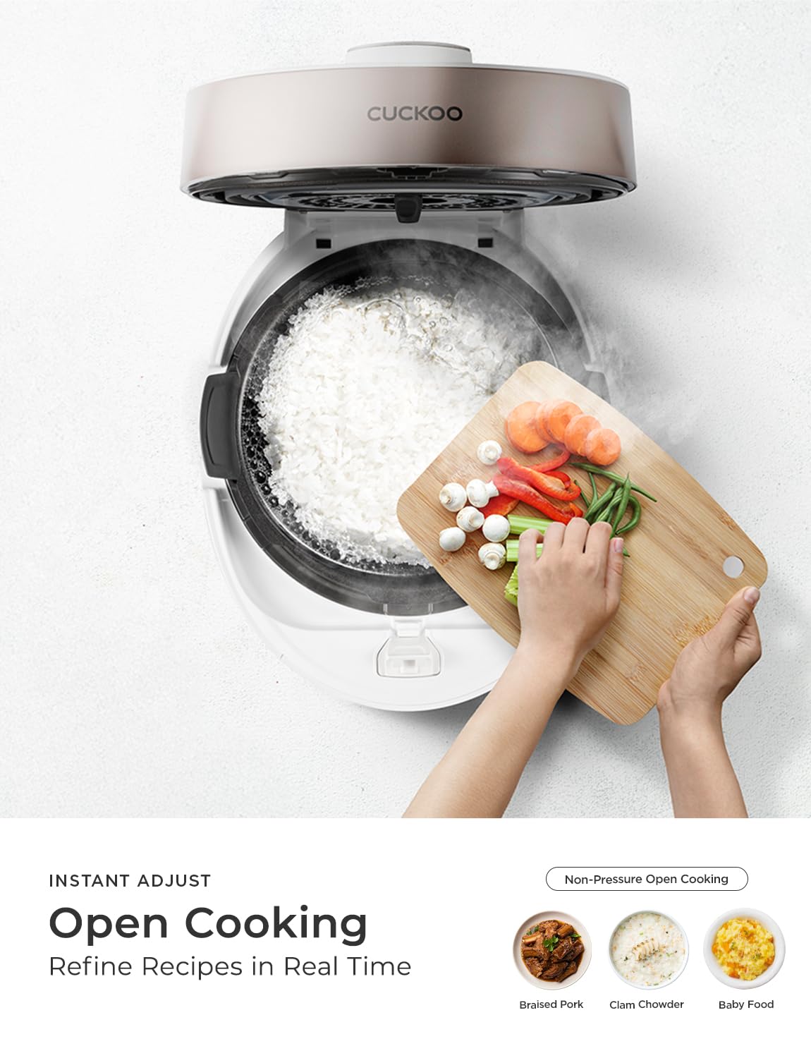 CUCKOO Voice Guide provides spoken instructions for guided cooking