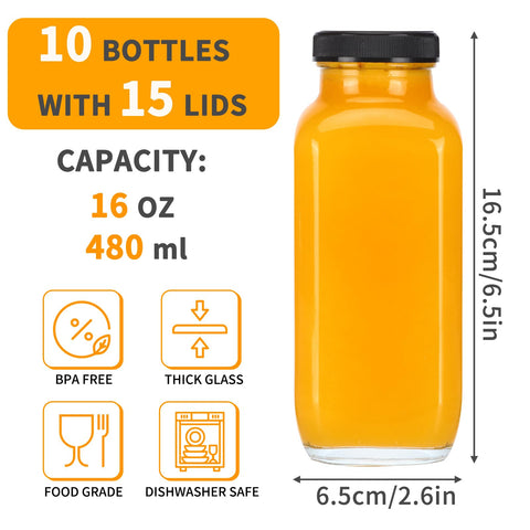 CUCUMI caps with holes and black lids provide secure leakproof closures