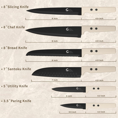 CuCut 12-piece Slicer Knife for even, smooth meat and vegetables prep.