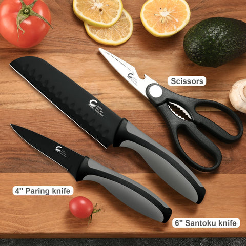 CuCut anti-slip handle detail showing ergonomic grip and balance