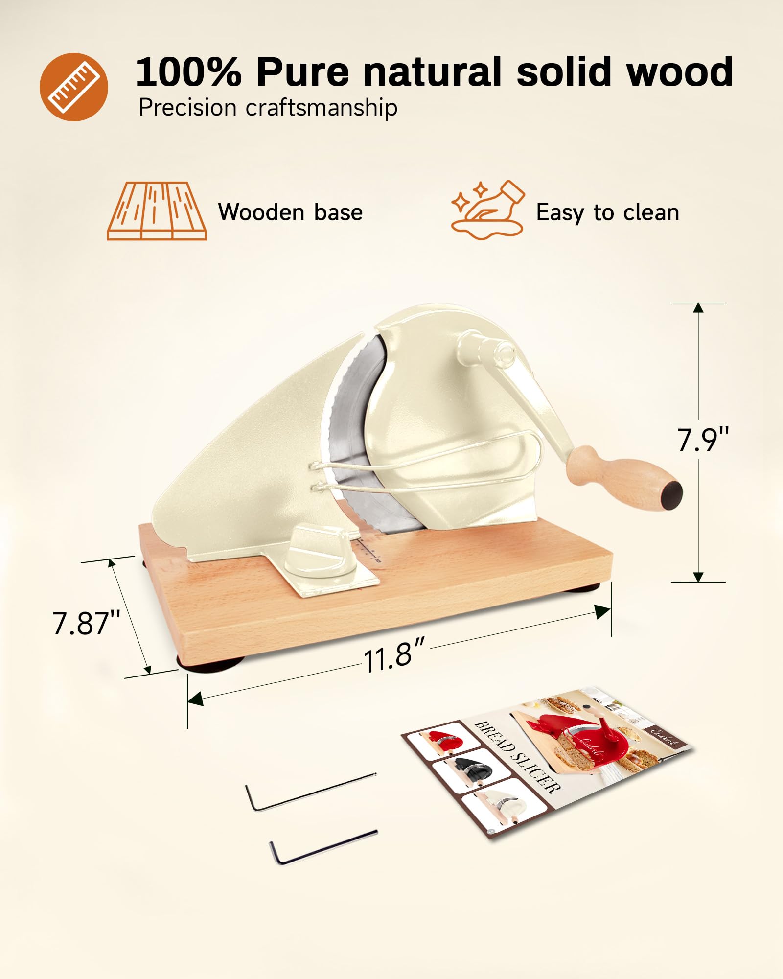 Cudnt adjustable thickness 0–23 mm for perfect toast or sandwich slices.