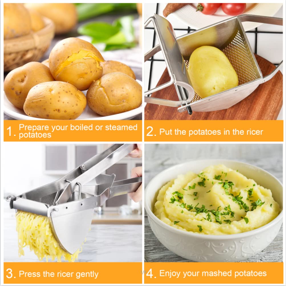 CUGLB potato ricer stainless steel body designed for daily use.