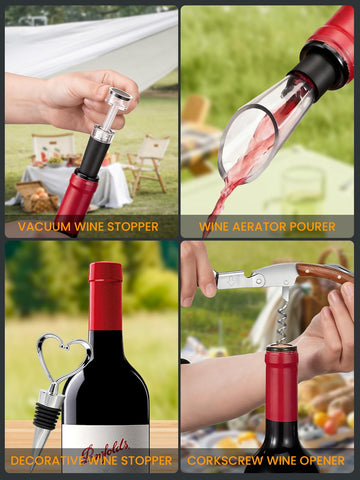 CUIJIALAHA 3-in-1 corkscrew opens wine smoothly for any occasion