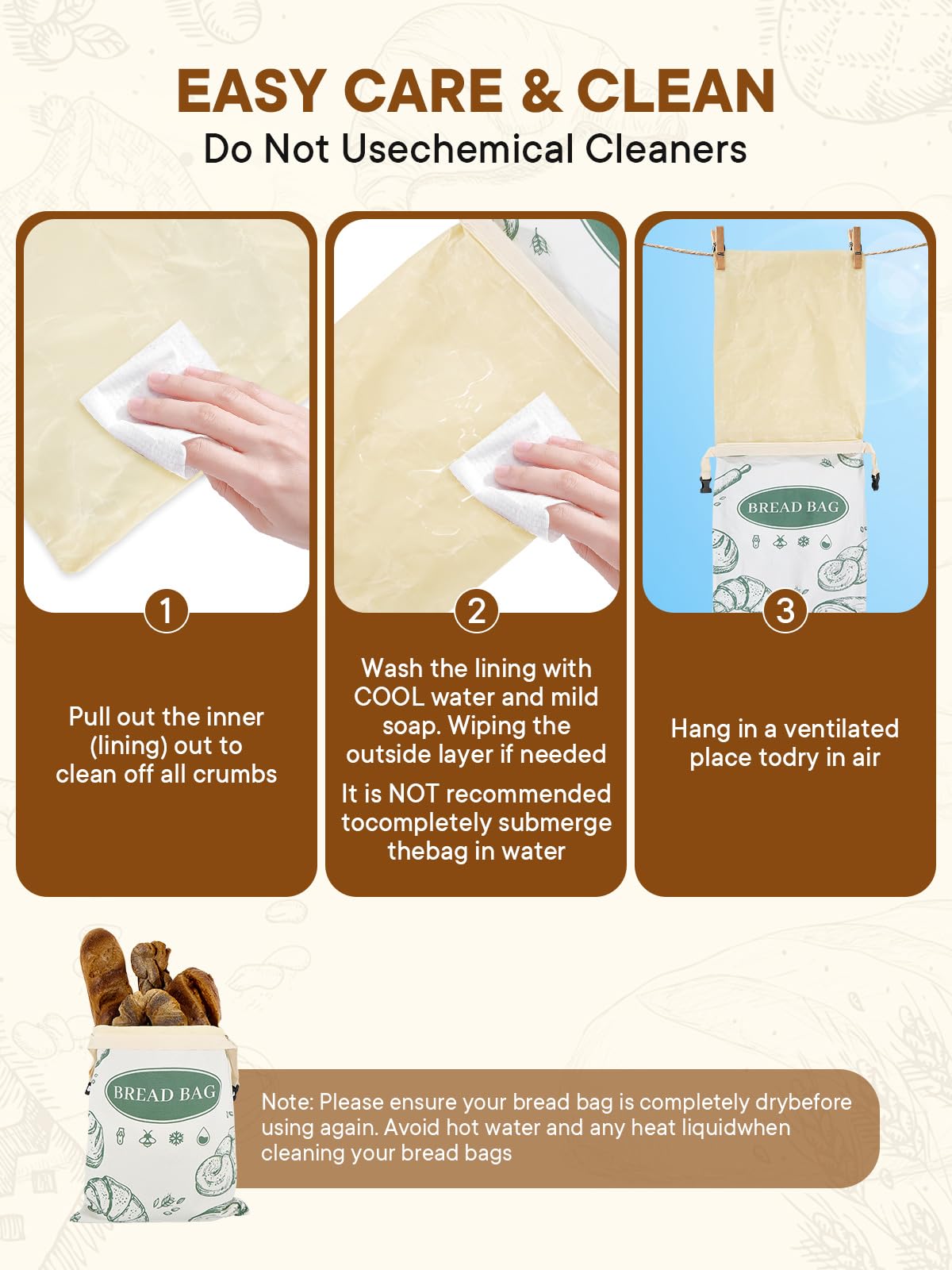 CUIJIALAHA airtight seal helps prevent freezer burn on baked goods.