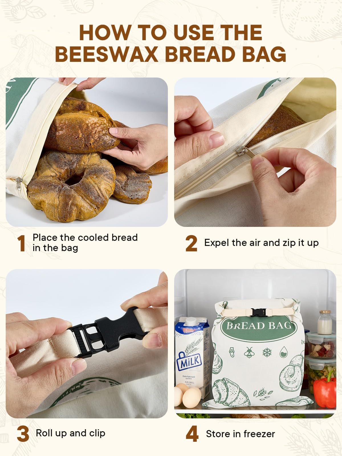 CUIJIALAHA breathable cotton bag lets crust breathe while preserving softness.