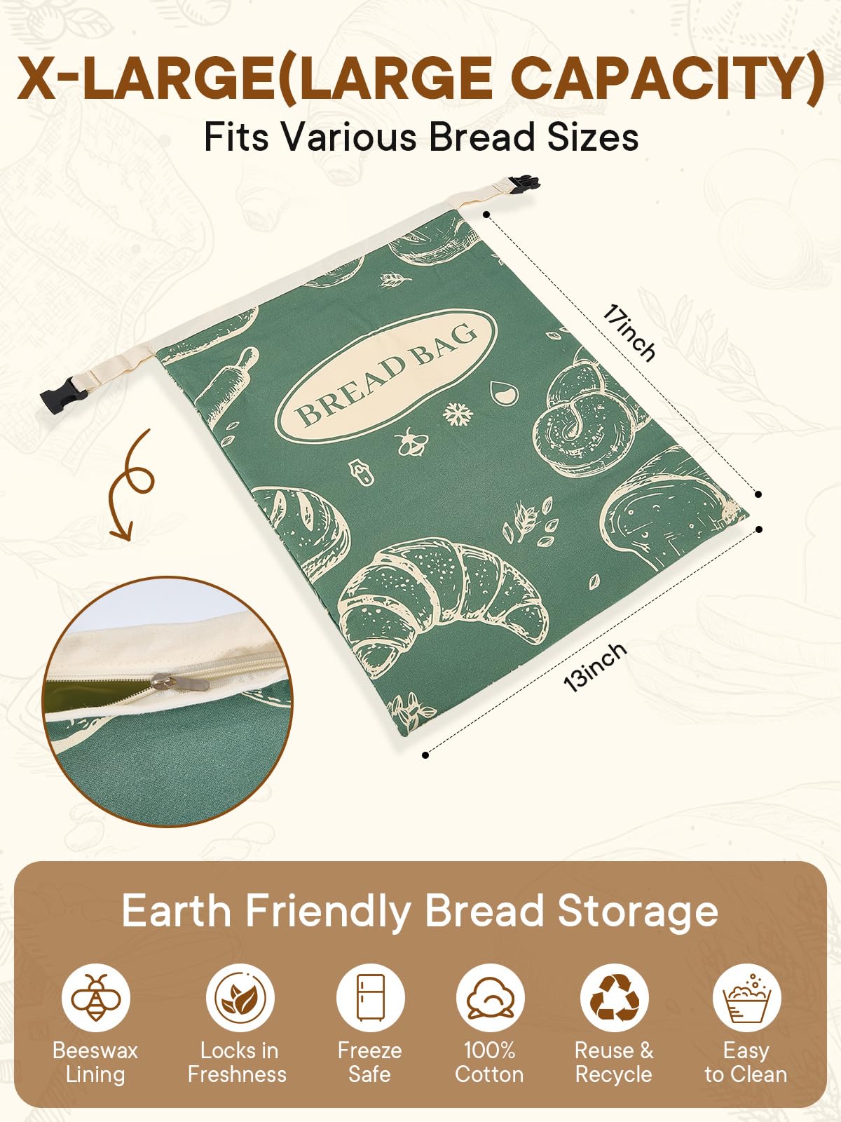 CUIJIALAHA eco-friendly bread storage gift idea for home bakers.