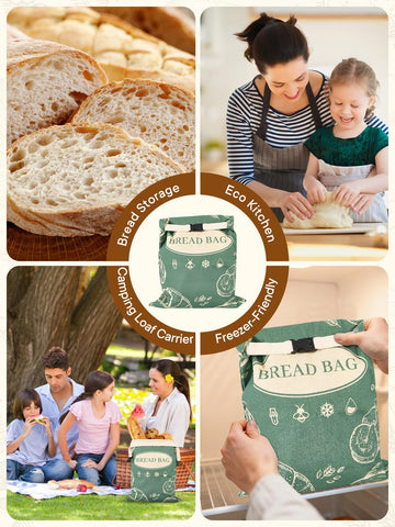 CUIJIALAHA freezer storage bag compatible with frozen breads and ingredients.