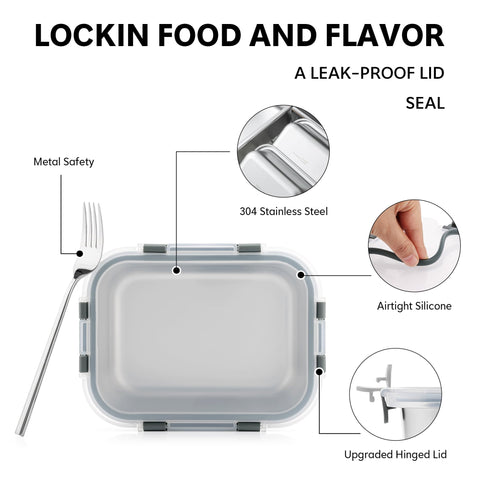 Cuiselect food-grade 304 stainless steel lunch container for long-lasting durability.