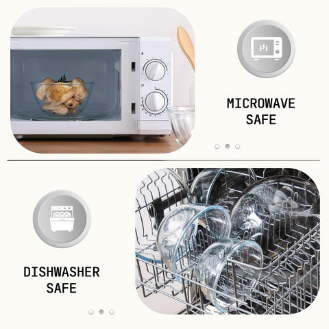 Cuiselect glass bowls microwave and oven safe for versatile cooking.