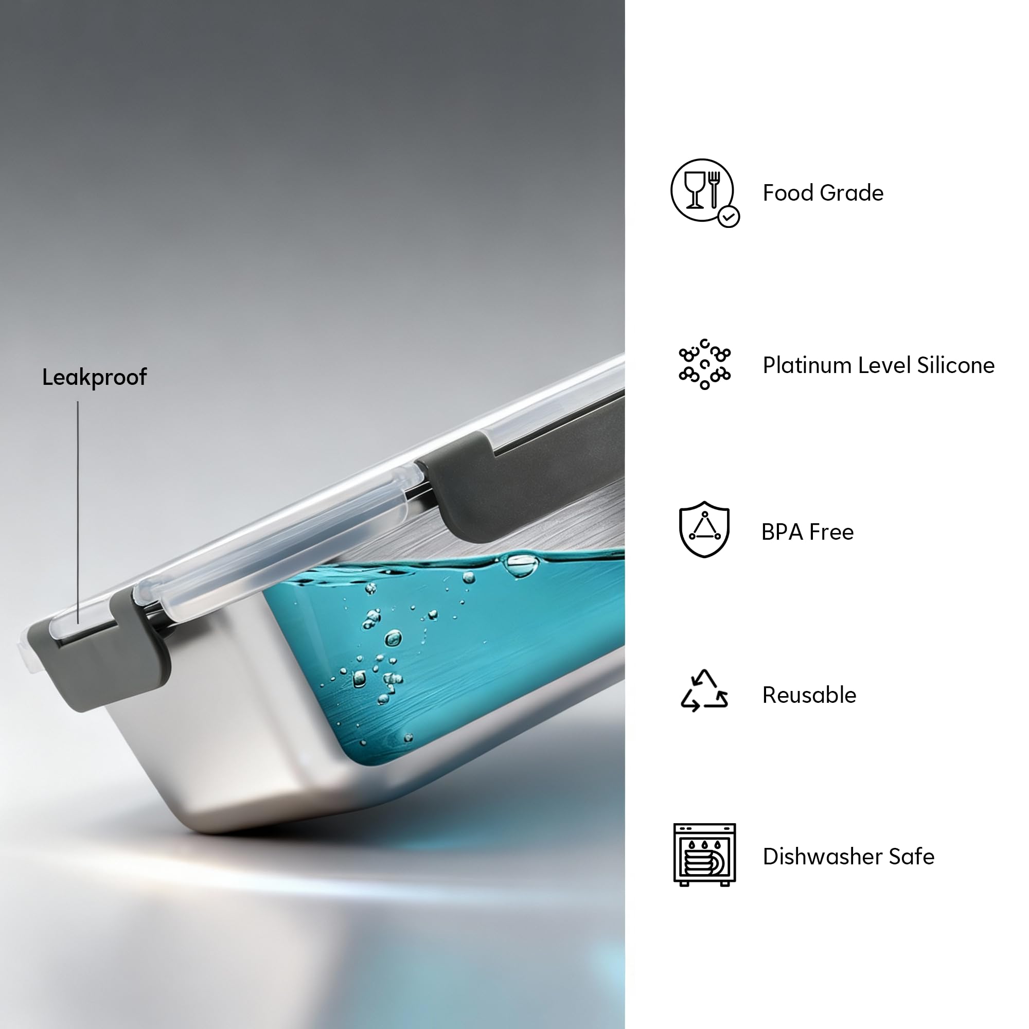 Cuiselect portable metal bento box ideal for work, travel, gym meals.