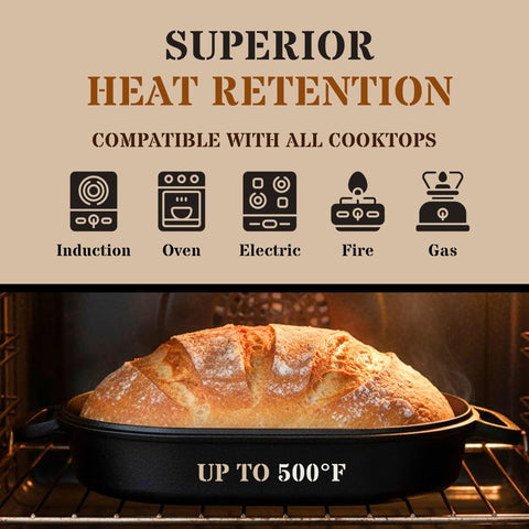 Cuisiland bread pan for roasts and casseroles adds flexibility