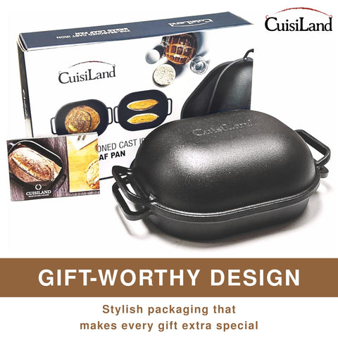 Cuisiland bread pan lid-dome traps steam for crusty bread
