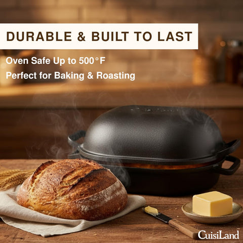 Cuisiland preseasoned surface offers natural non-stick release