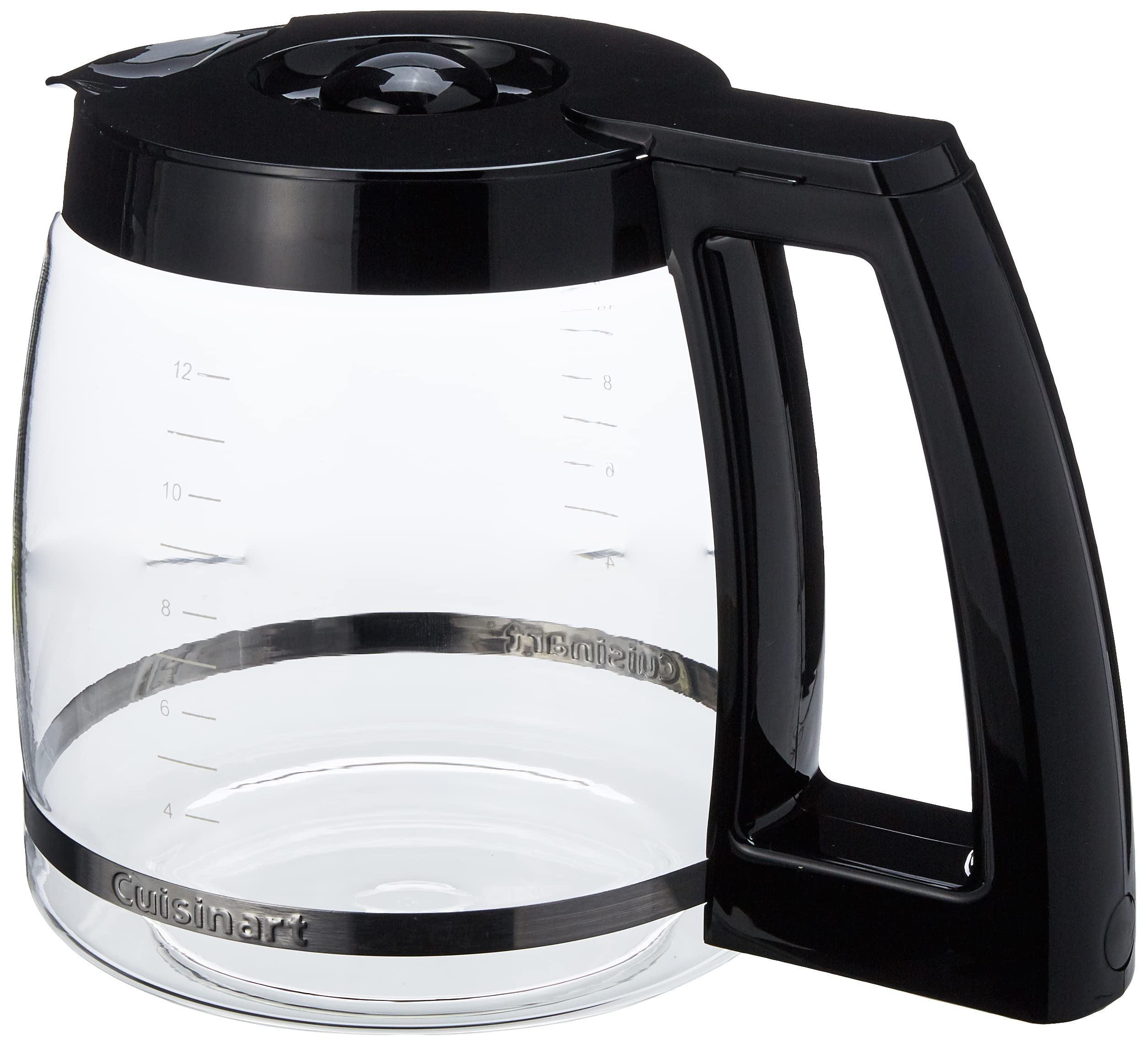 Dripless spout design and knuckle guard reduce spills during pouring for the Cuisinart carafe.