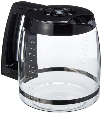 Cuisinart 12-cup glass carafe with ergonomic handle for easy pouring.