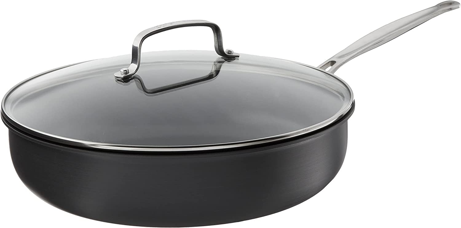 Cuisinart 12 inch deep fry pan with cover for crisp browning and even heat