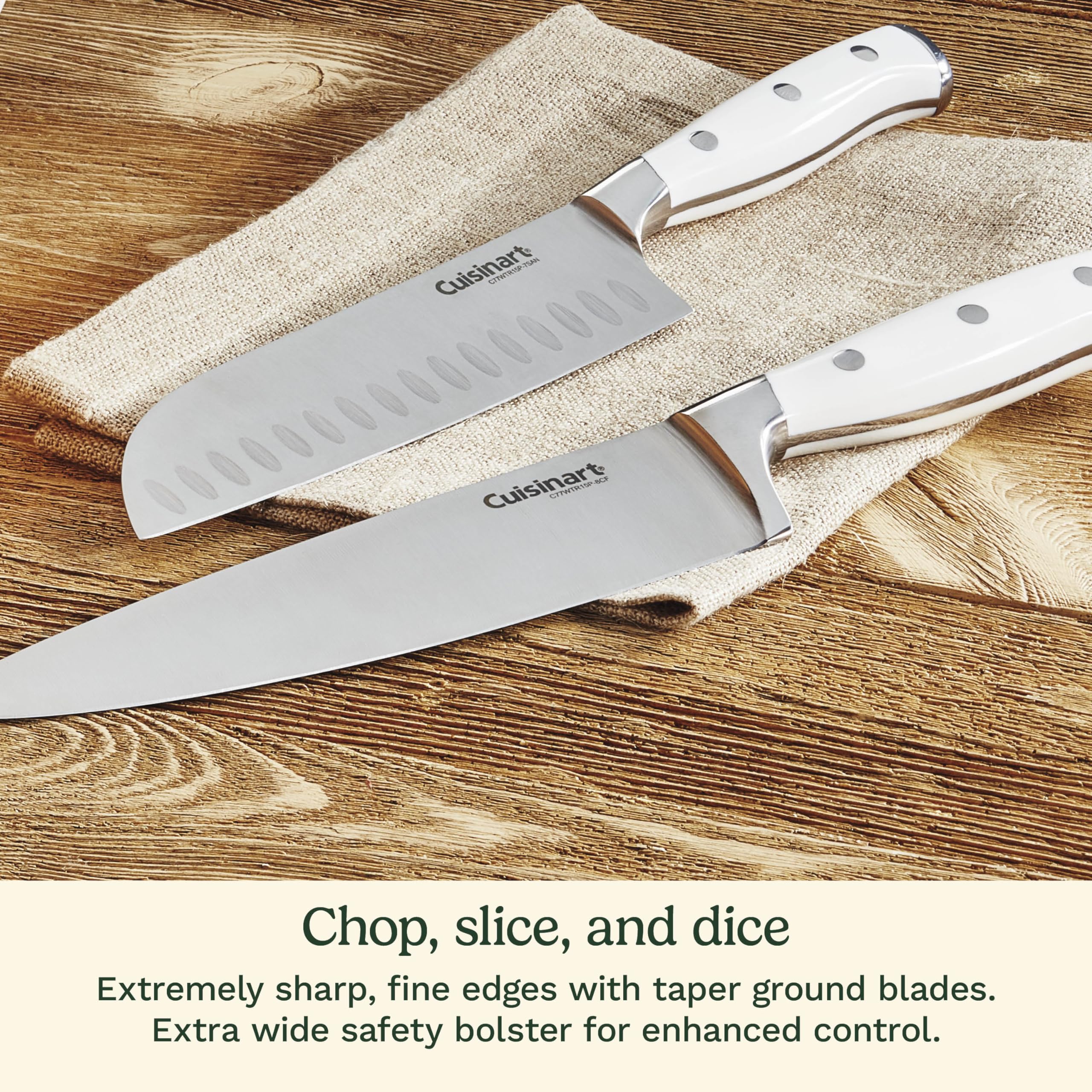 Cuisinart 7-inch Santoku knife for versatile kitchen prep