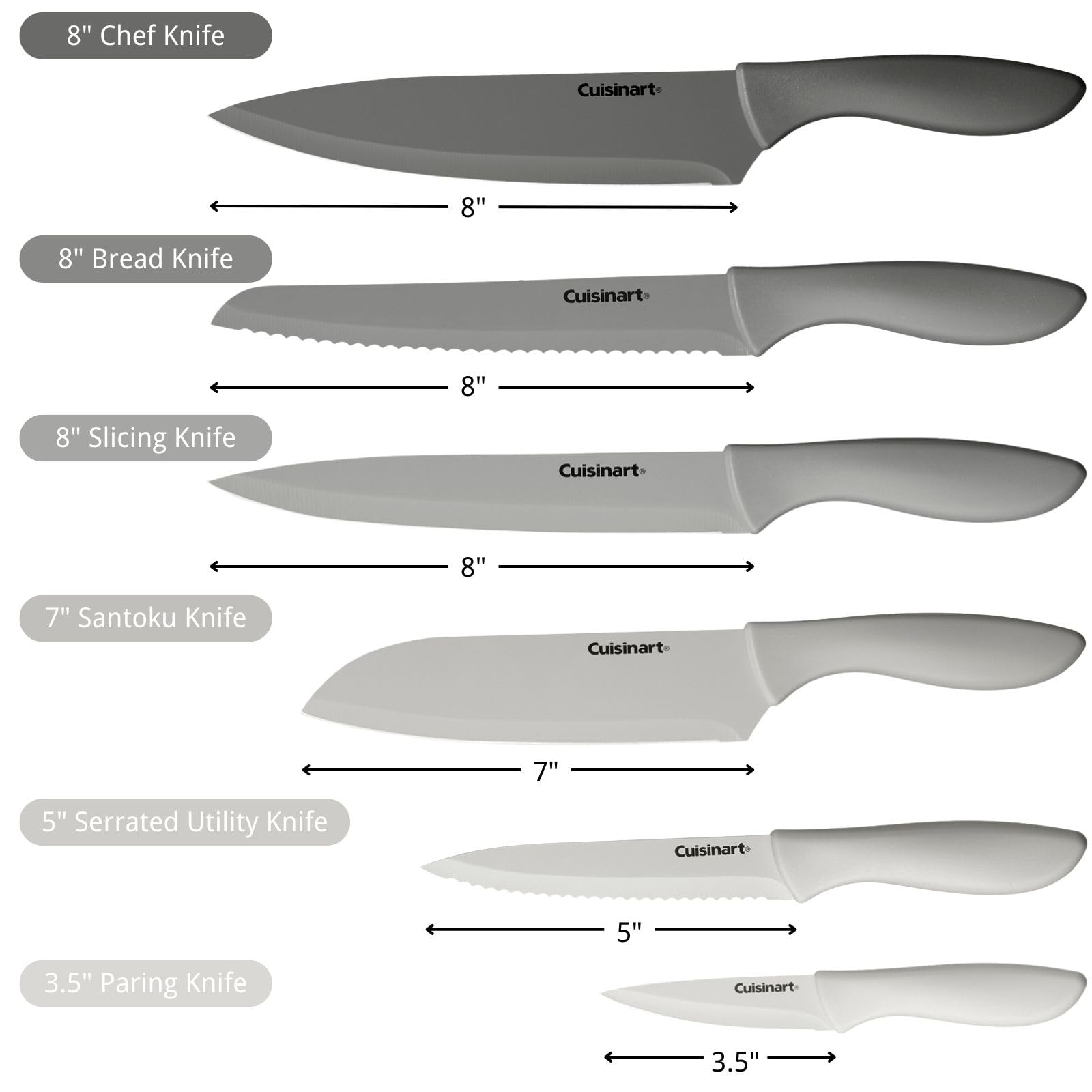 Cuisinart Advantage stainless steel blades with ceramic coating for durability