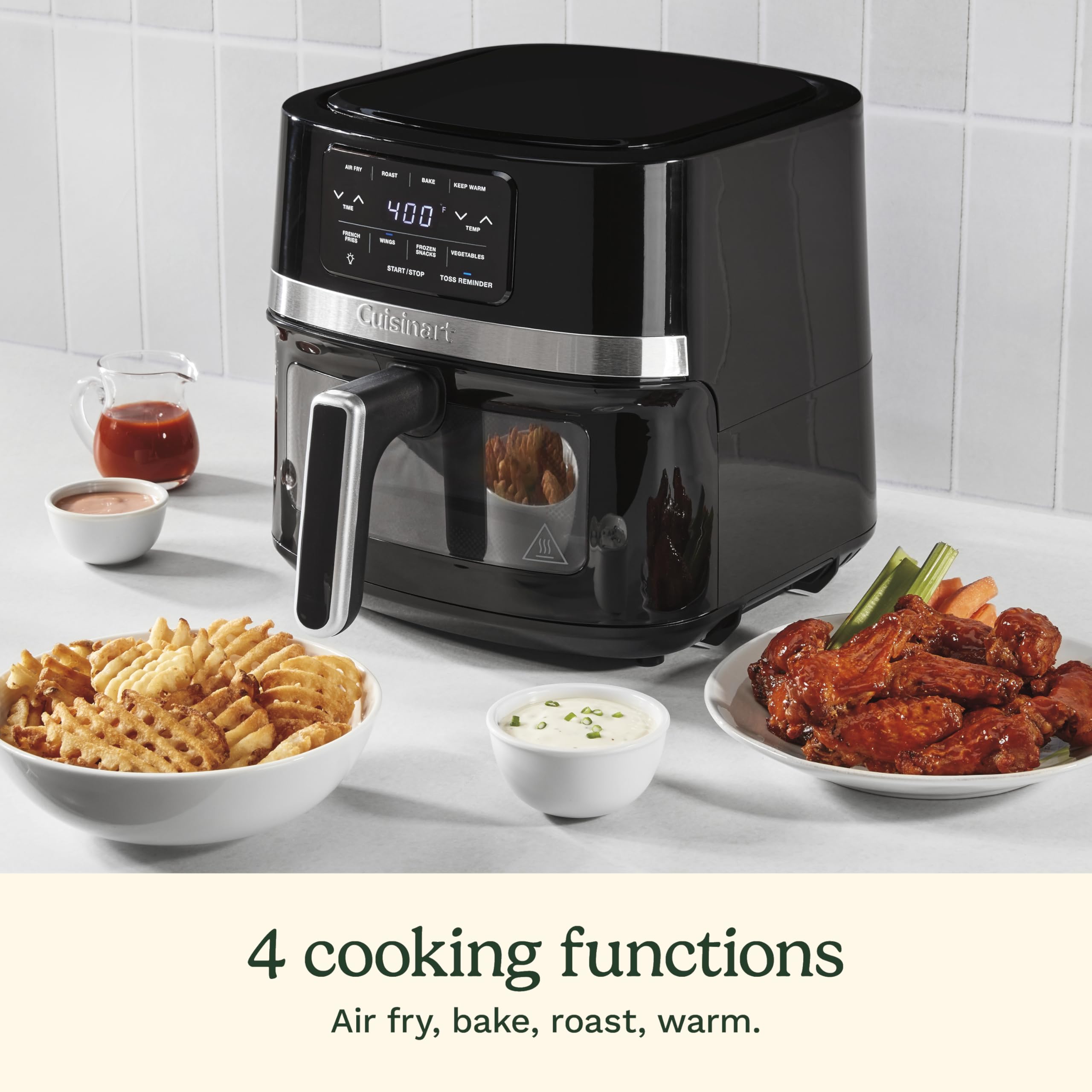 Cuisinart Air Fryer AIR-160NAS basket inside view for even crisping.