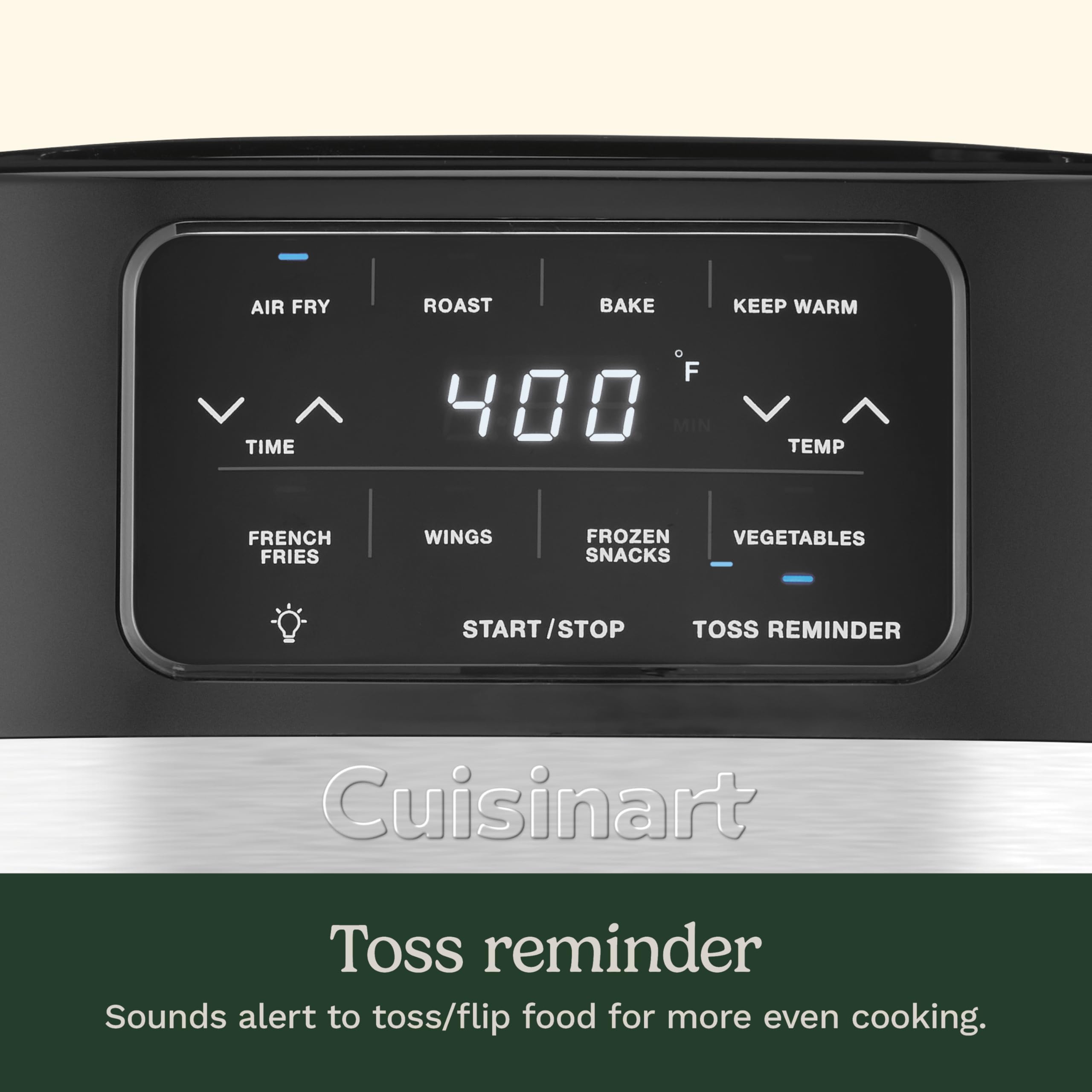 Cuisinart AIR-160NAS fries preset for quick, consistent results.