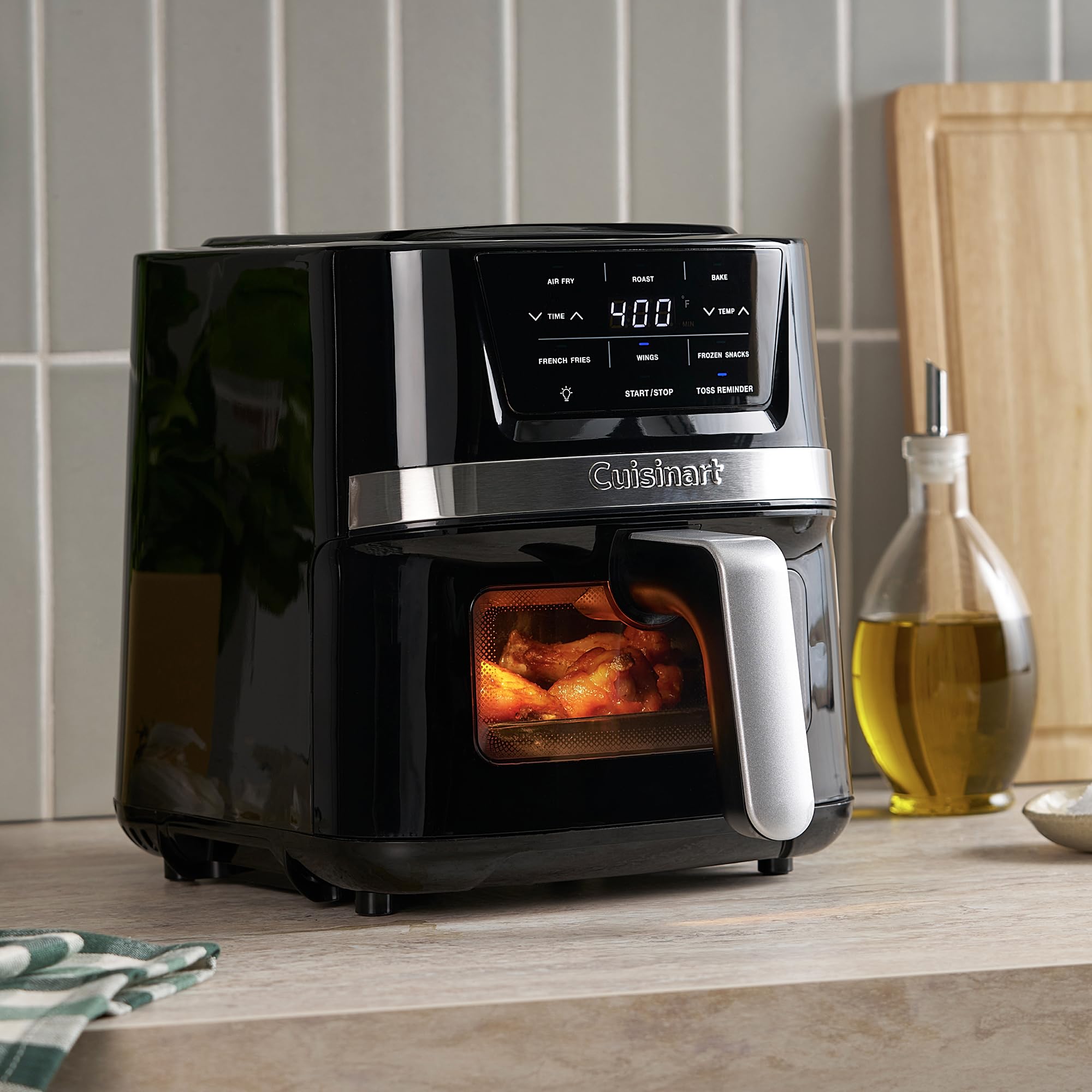 Presets for French Fries, Wings, and Frozen Snacks simplify quick meals.