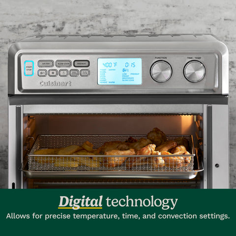 Cuisinart air fryer toaster oven fits a 13-inch pizza