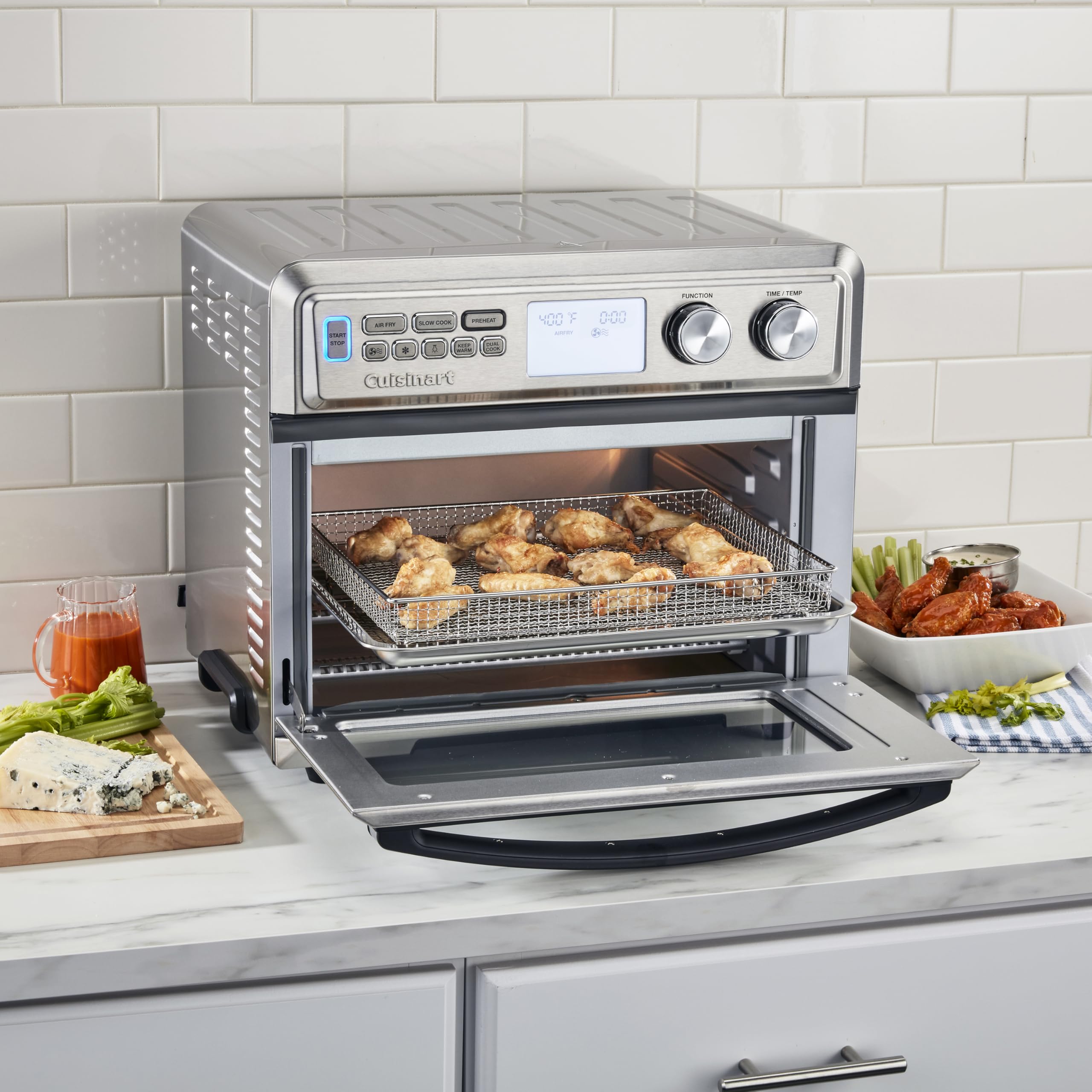 Cuisinart air fryer toaster oven digital display for precise control