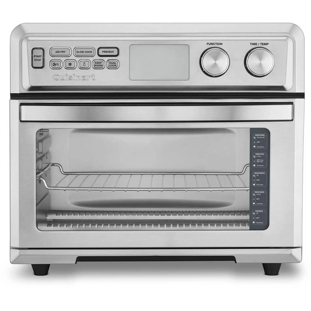 Cuisinart air fryer toaster oven front view with large capacity