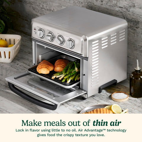 Cuisinart TOA-70W grill-griddle plate demonstrates dual-sided cooking versatility