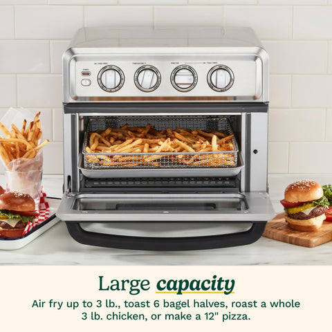 Cuisinart TOA-70W interior light view highlights easy cooking monitoring