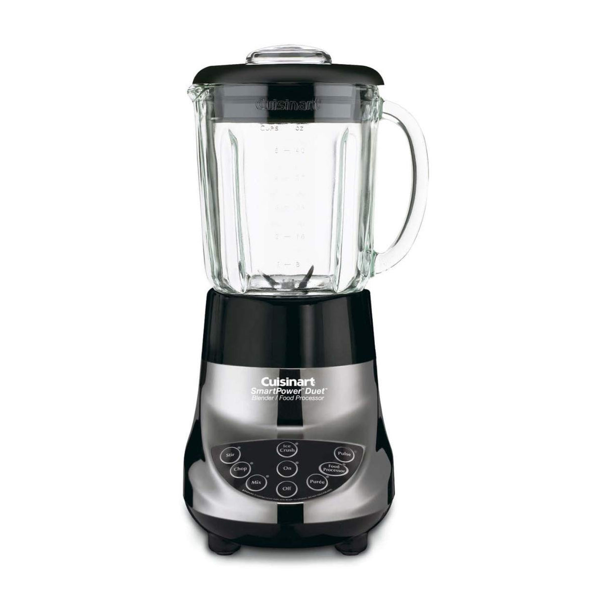 Cuisinart BFP-703BC blender-jar ice-crush capability for quick, smooth blends.