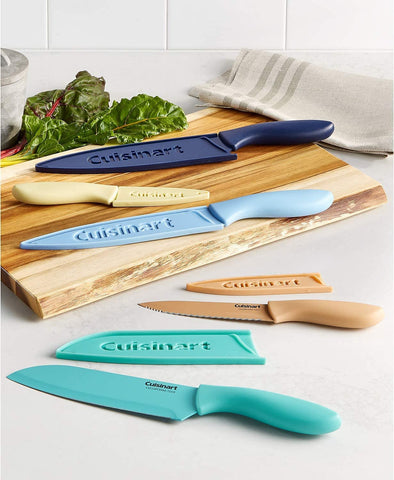 Cuisinart C55-10PCERM color-coded knives for quick identification and safe prep.