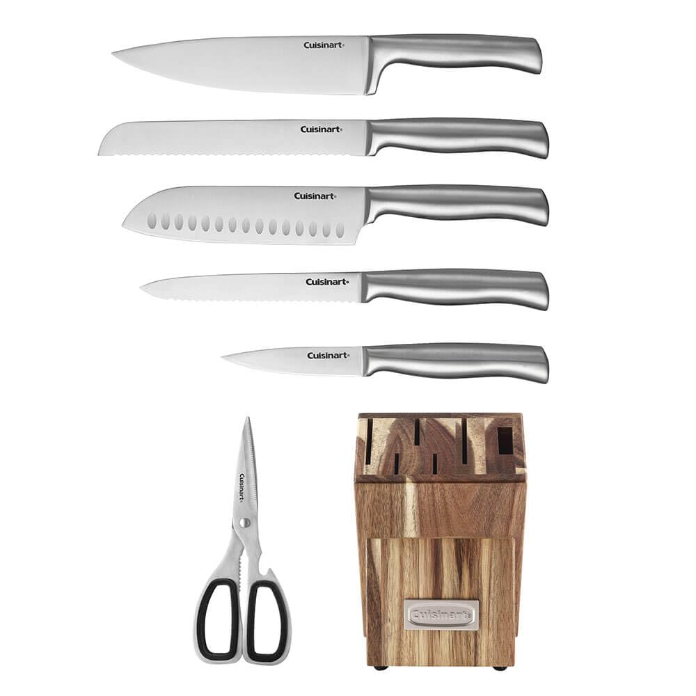 Ergonomic handles on the Cuisinart prep knives for comfortable grip