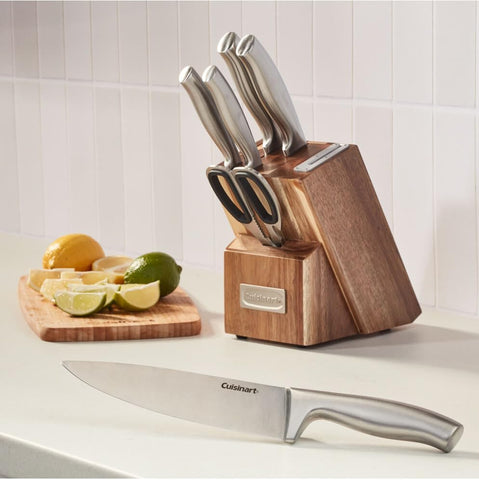 Acacia knife block by Cuisinart saving counter space and keeping knives accessible