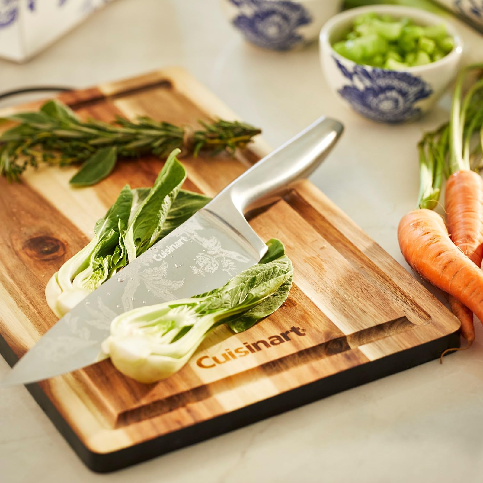 Cuisinart Caskata knife set highlighting stainless blades for reliable daily prep.