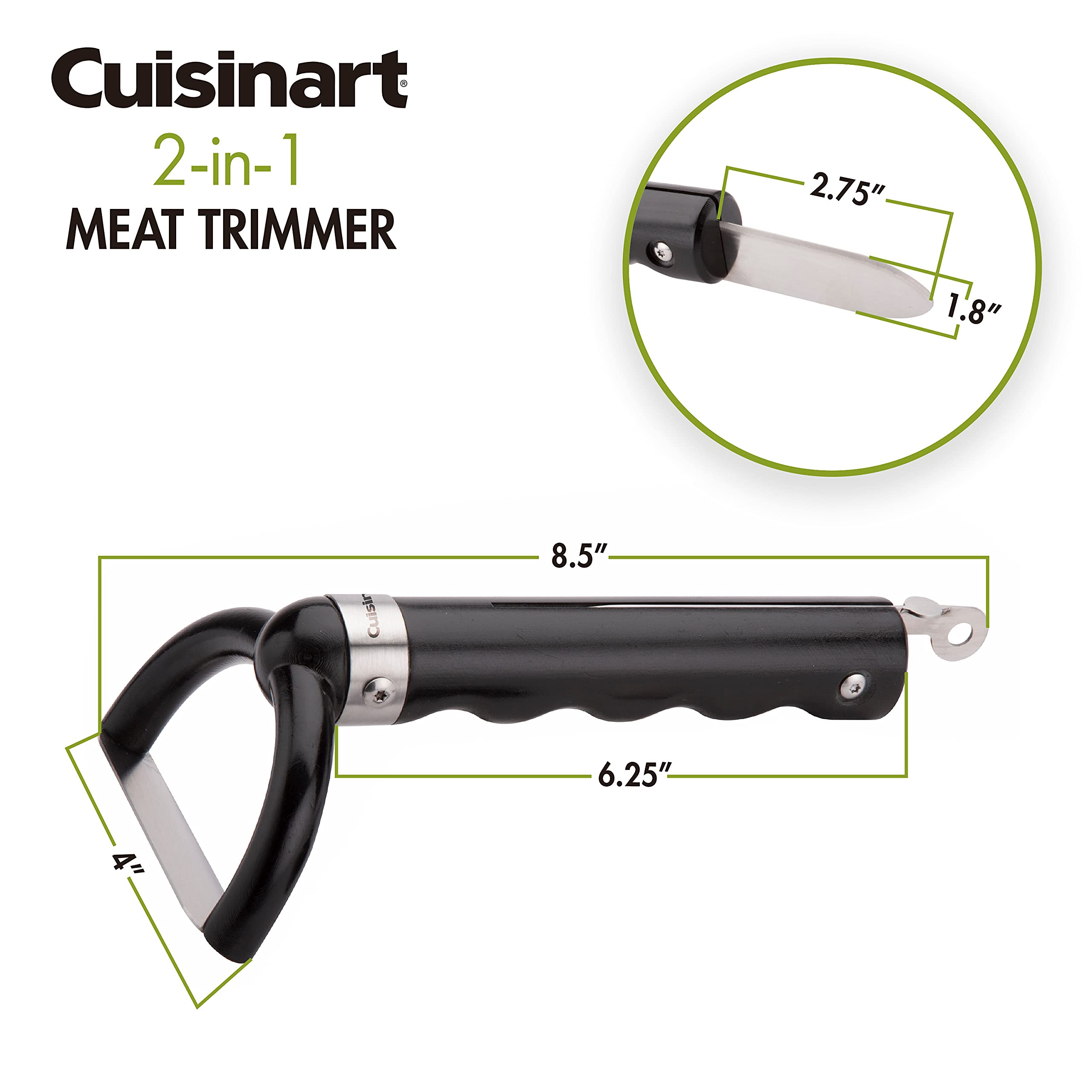 Cuisinart CGK-300-fat-trimming-action speeds prep of large cuts