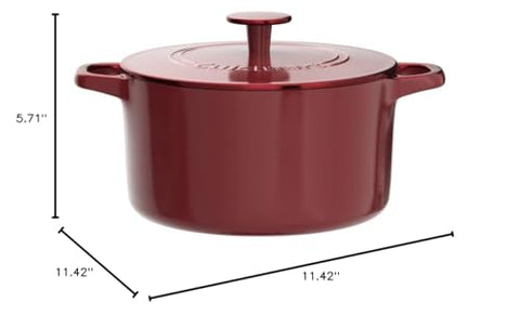 Cuisinart Chef's Classic enameled casserole on table ready for serving and entertaining.
