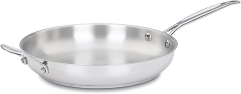 Cuisinart Chef's Classic stainless 12-inch open skillet for even browning.
