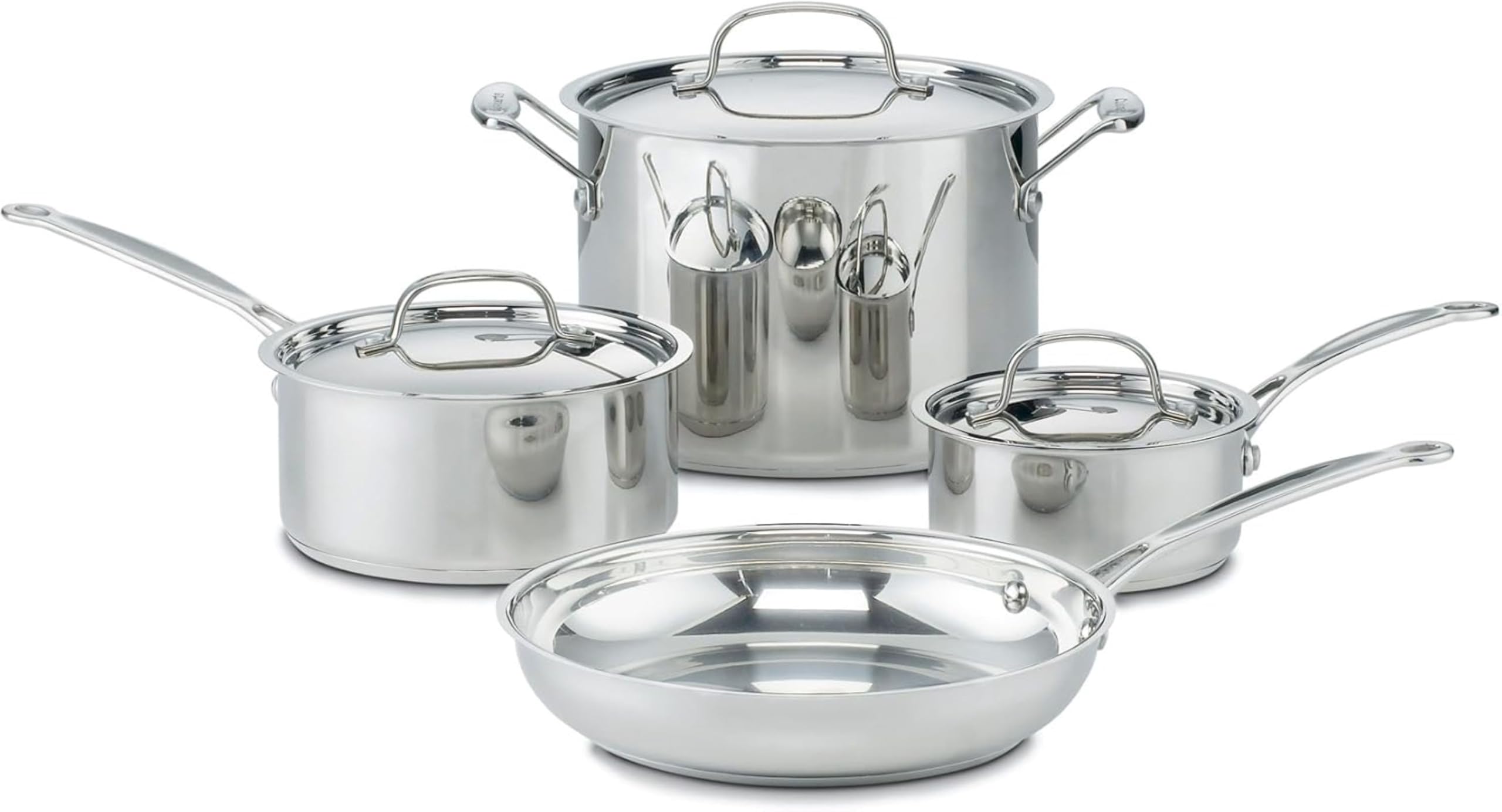 Cuisinart Chef's Classic stainless 7-piece set with a mirror finish for stylish cooking and durability.
