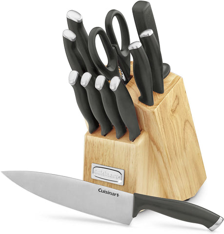 Cuisinart Color Pro 12-piece set includes slicing knife for clean, even cuts.