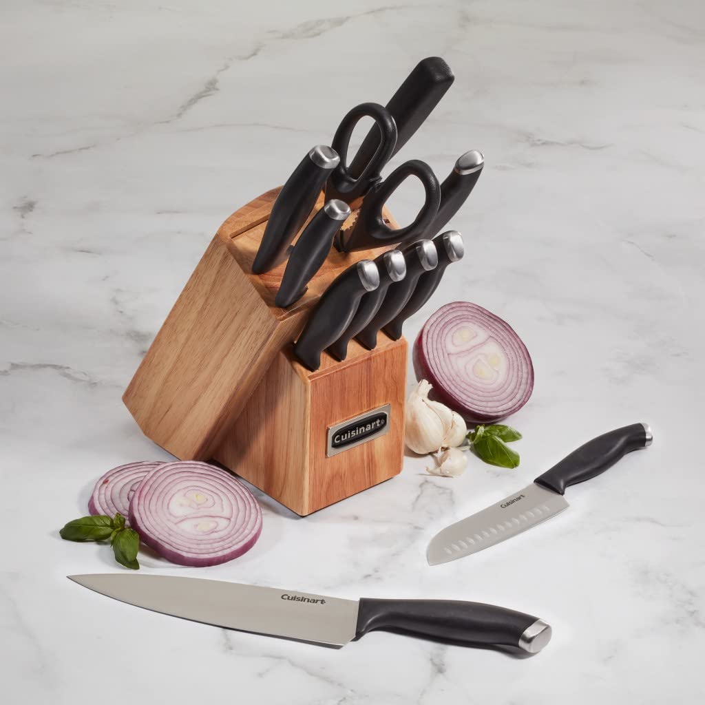 Cuisinart Color Pro steak knives for evenly portioned servings.