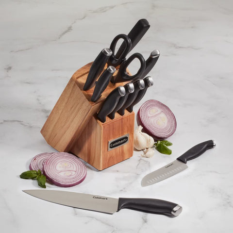 Cuisinart Color Pro steak knives for evenly portioned servings.