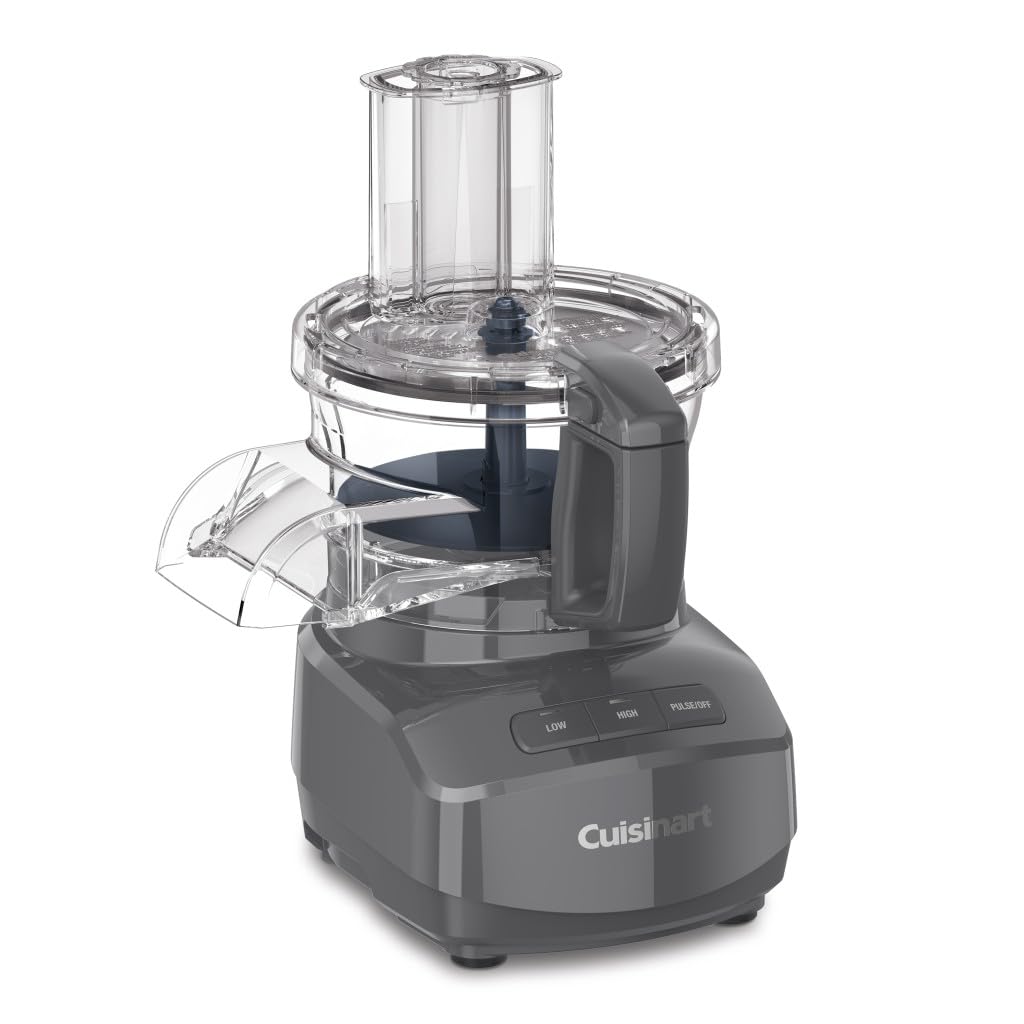 Cuisinart continuous-feed attachment enables nonstop shredding and slicing for bulk prep.