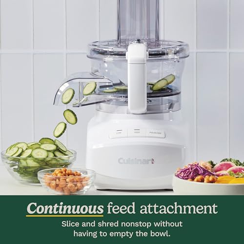 Cuisinart Continuous Feed Attachment allows nonstop shredding and slicing.