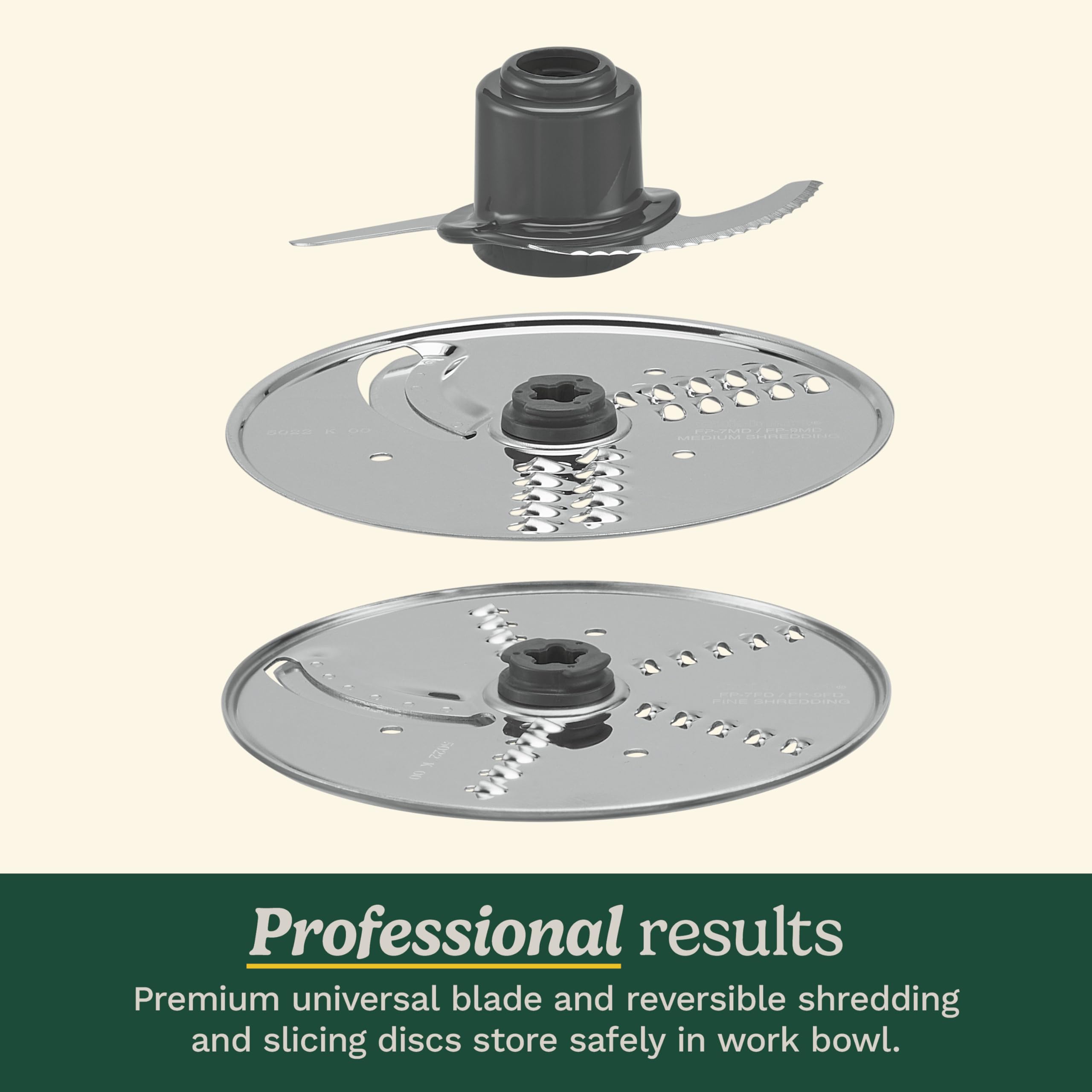 Cuisinart Control Buttons give versatile speeds, pulse, and texture control.
