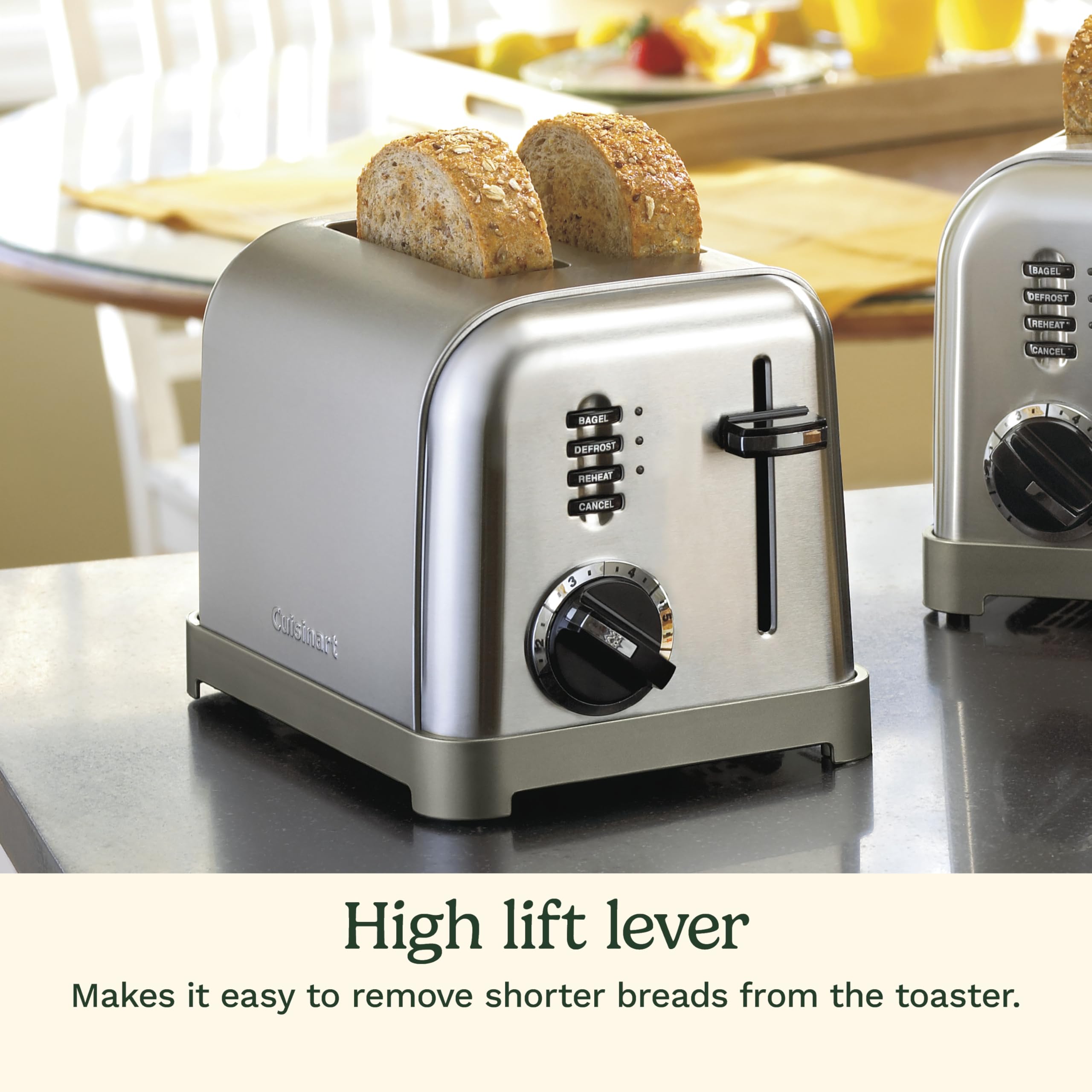 Cuisinart CPT-160 offers 6 browning settings for precise shade control